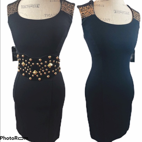 NWT Guess Fitted Sequence Dress💛 - Picture 3 of 9